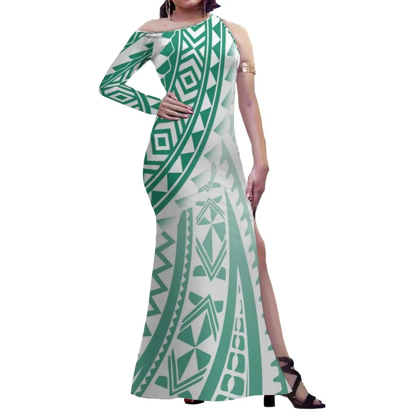 

Модное платье с цветочным принтом для женщин, полинезийское пляжное летнее платье с цветочным принтом, женские повседневные платья