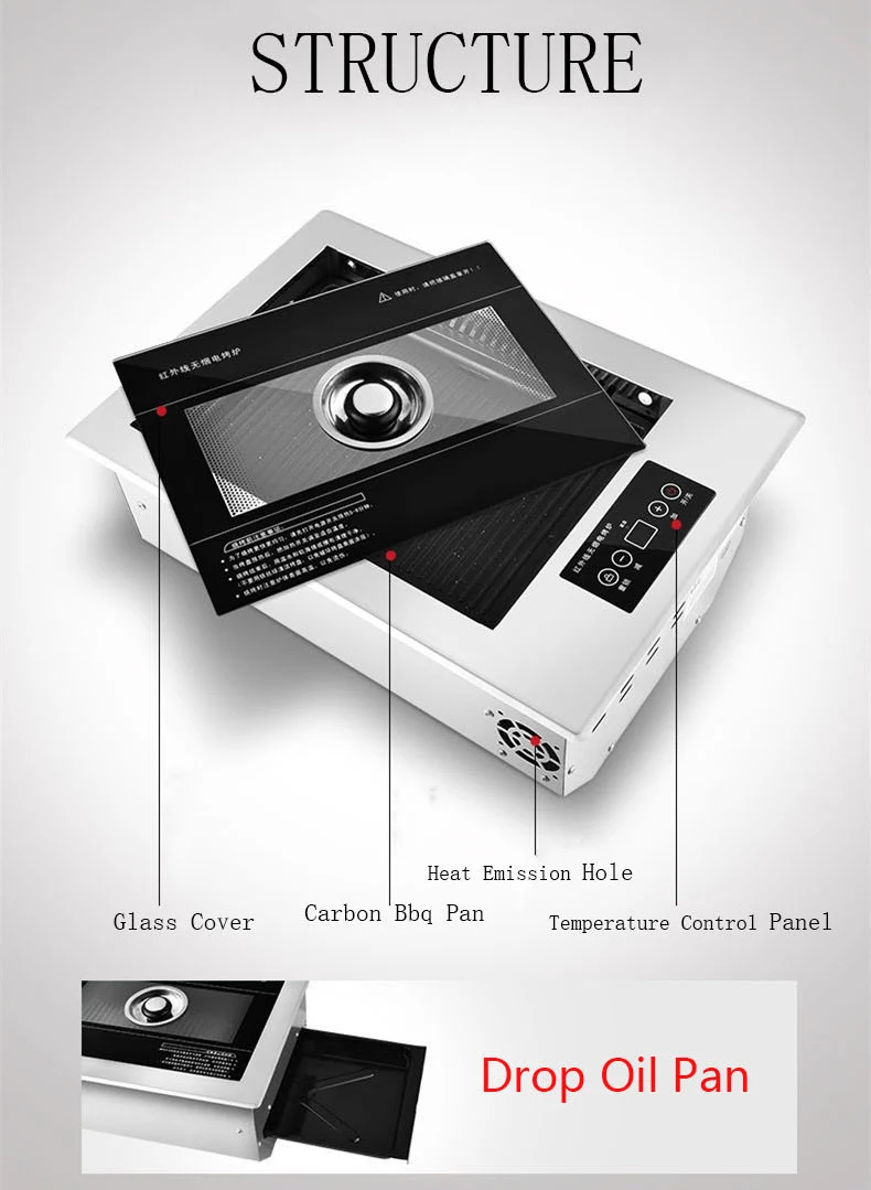 Table Top Electric BBQ Grill Commercial Restaurant Multi-Function Smokeless Gril