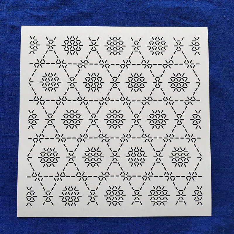 Sashiko kit,Pre-printed pattern, Sashiko Sampler Kit,10 patterns option,DIY  Gifts for Crafters, Beginner Kits,White Towel Kit