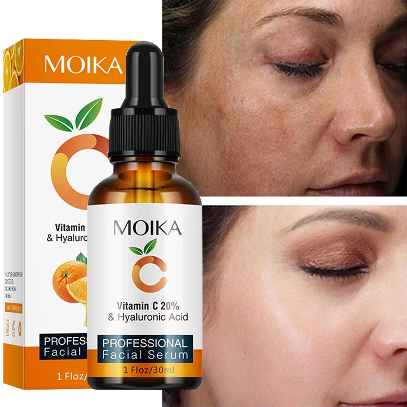 

Vitamin C Face Whitening Serum Anti Dark Spots Melasma Hyaluronic Acid Essence Moisturizing Shrink Pores Improve Dull Skin Care