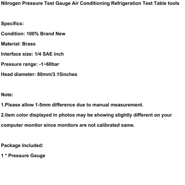 Tester Pressione Azoto CARMOTTER - Manometro Per Condizionatori, Auto E Sistemi Refrigerazione - Foto 10