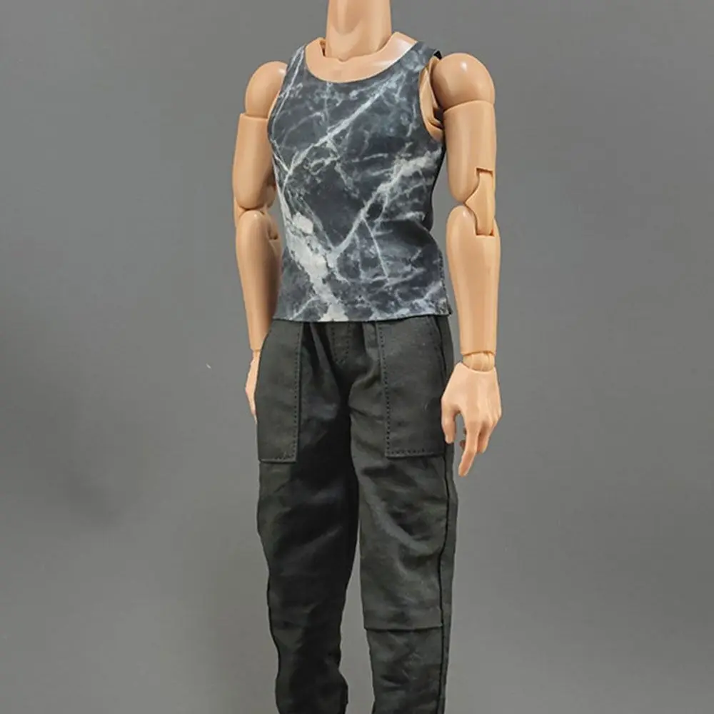 Neue Figur Tops 1/6 Männliche Kleidung Puppe Sport Unten Miniatur Kleidung Soldat Casual T-shirt Soldat Figur Zubehör – Detail 10