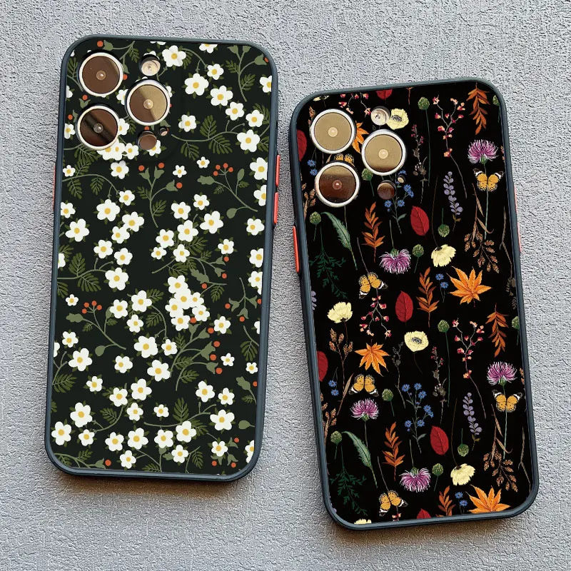 Floral Shockproof Phone Case - Full Graphic Flower Design Cover