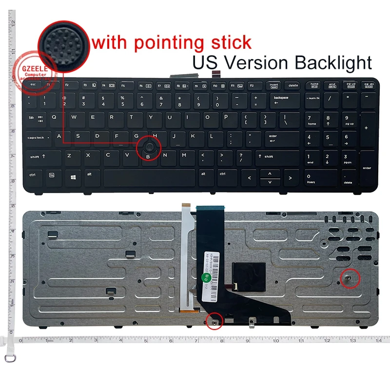 

RU/US/JP/RO/UI/AR NEW English laptop backlit keyboard FOR HP for ZBOOK 15 G1 17 G1 G2 PK130TK1A00 SK7123BL US black Frame