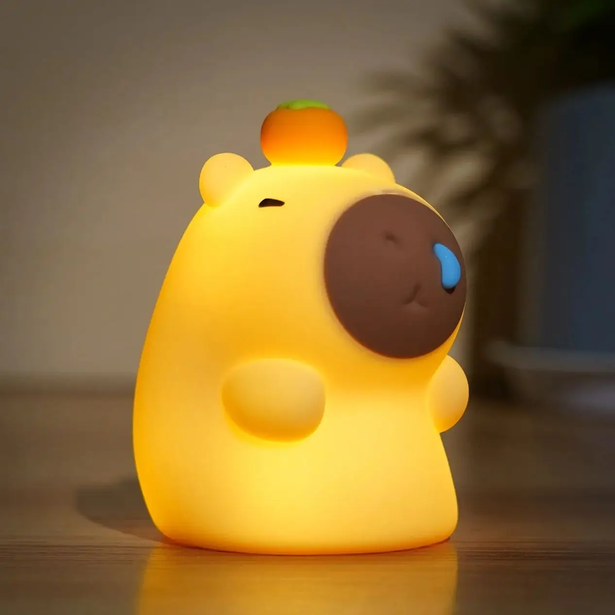 Luz Nocturna De Silicona Para Bebés - Forma De Oso Polar, LED, Funciona Con Pilas, Se Apaga A Los 15 Minutos