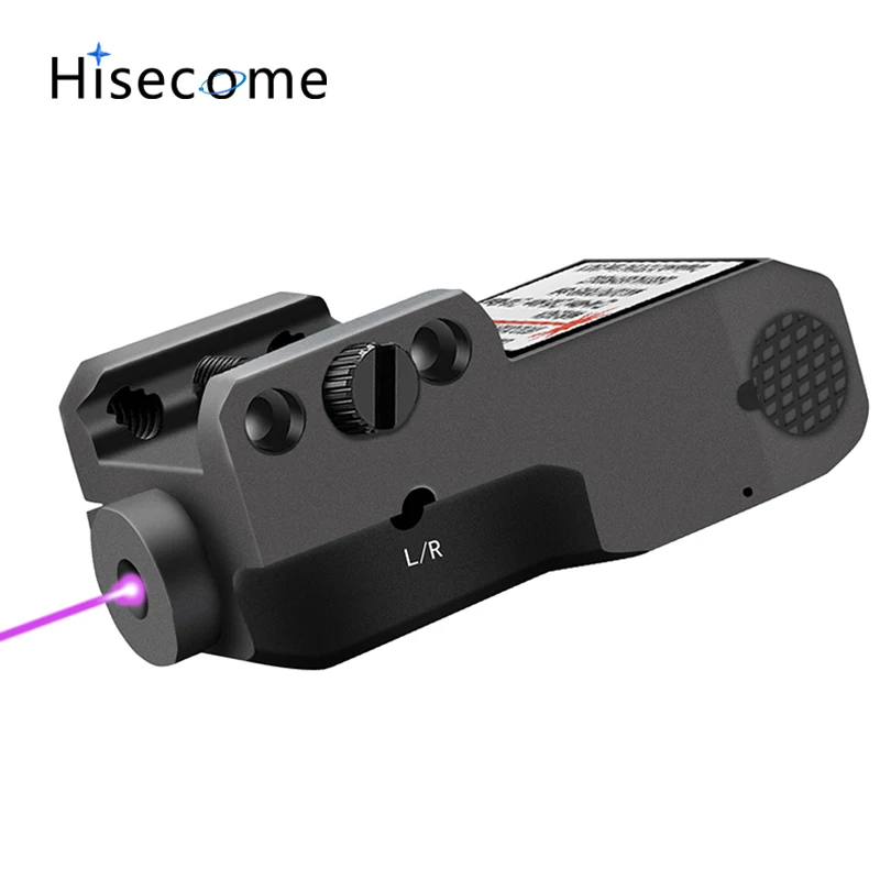 Mira láser táctica, punto púrpura, carga magnética, compacta, ajustable, para pistola Glock, Airsoft, arma de caza