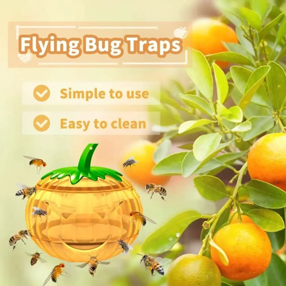 Trappola Per Insetti Volanti Per Il Controllo Degli Insetti Dei Parassiti Hot For Home Kitchen Non Tossico Fly Killer Plastica A Forma Di Zucca Fly Ca