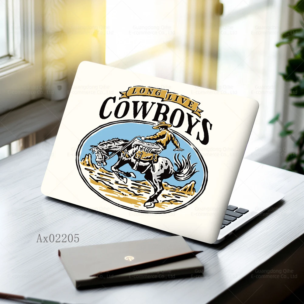 2 Pcs 레트로 야생 자연 무스 노트북 스티커 자체 접착식 선인장 MacBook 노트북 보호 스킨을 위한 이동식 노트북 커버