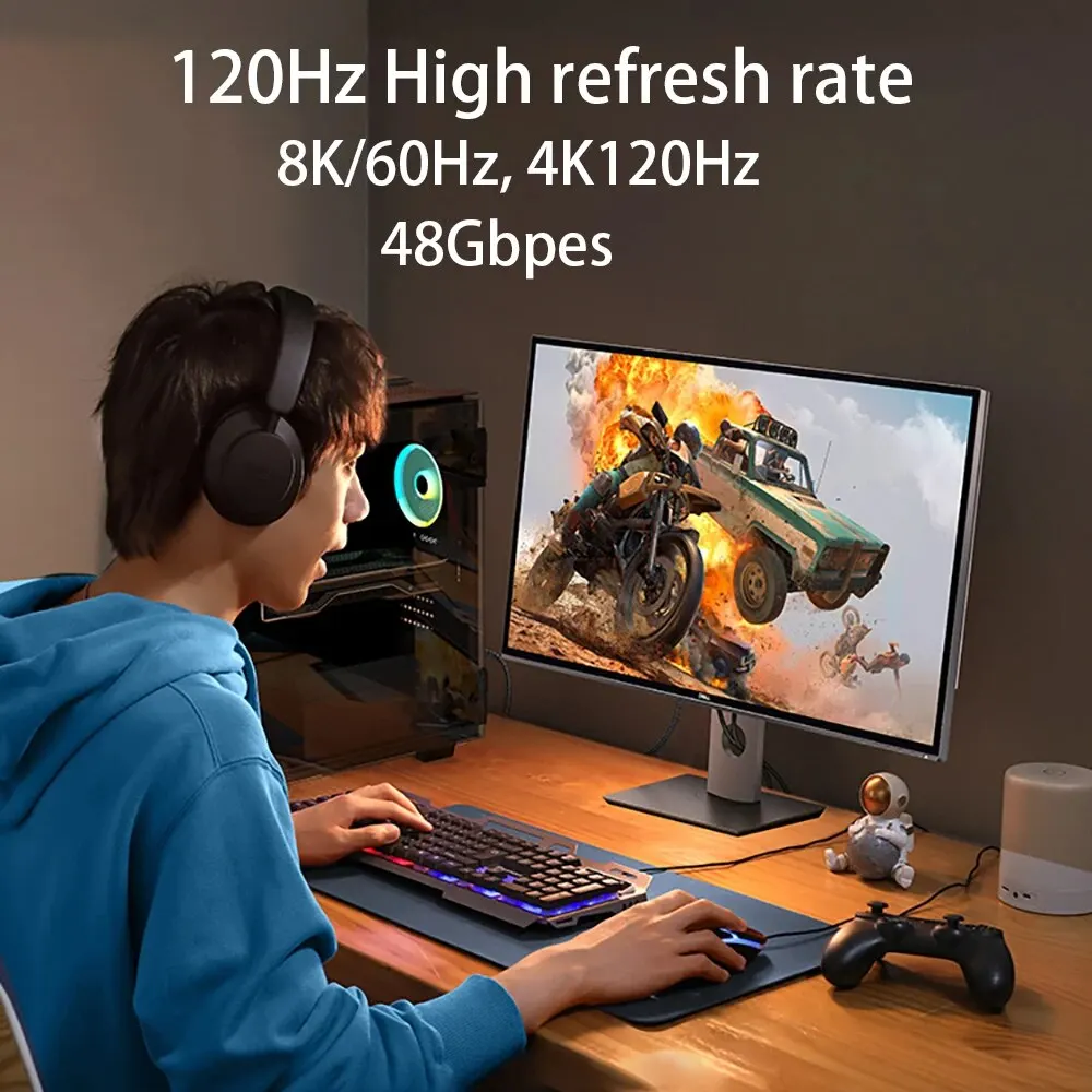 HDMI-Compatible 2.1 Cable Ultra High-speed 8K/60Hz 4K/120Hz For Xiaomi Mi XBox PS5 HDR10+ Dolby Vision 48Gbps HDMI-Compatible 8K BEST SELLERS