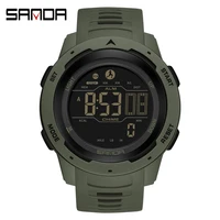 SANDA 2145 Brand Men Watches Sports Pedometer Calories 50M Waterproof LED Digital Watch Military Wristwatch Relogio Masculino 1