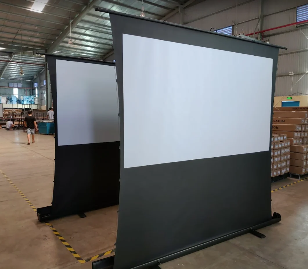 Motorized Floor Up Projection Screen Tubular Motor Floor Rise Screen