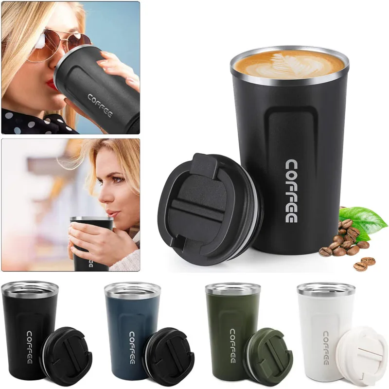 Thermal Mug Coffee Mug Stainless Steel Double Walled Insulated Intelligent Digital Display Leak-Proof 510ML for Keep Hot Ice