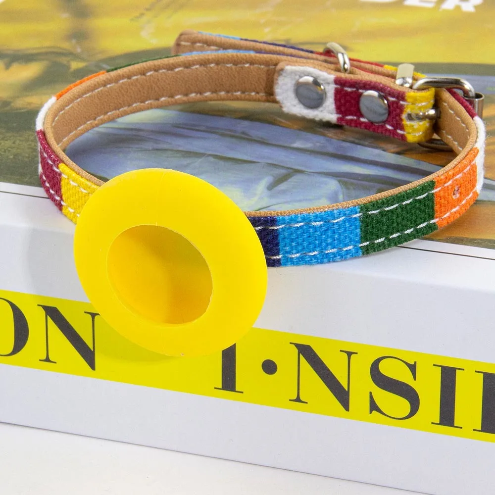 Custodia Airtag Gatti Per Collari Collare Per Gatti In Pelle Pu Colorato Con Supporto Airtag Per Localizzatore Di Posizione Anti-Smarrimento Gps Finde