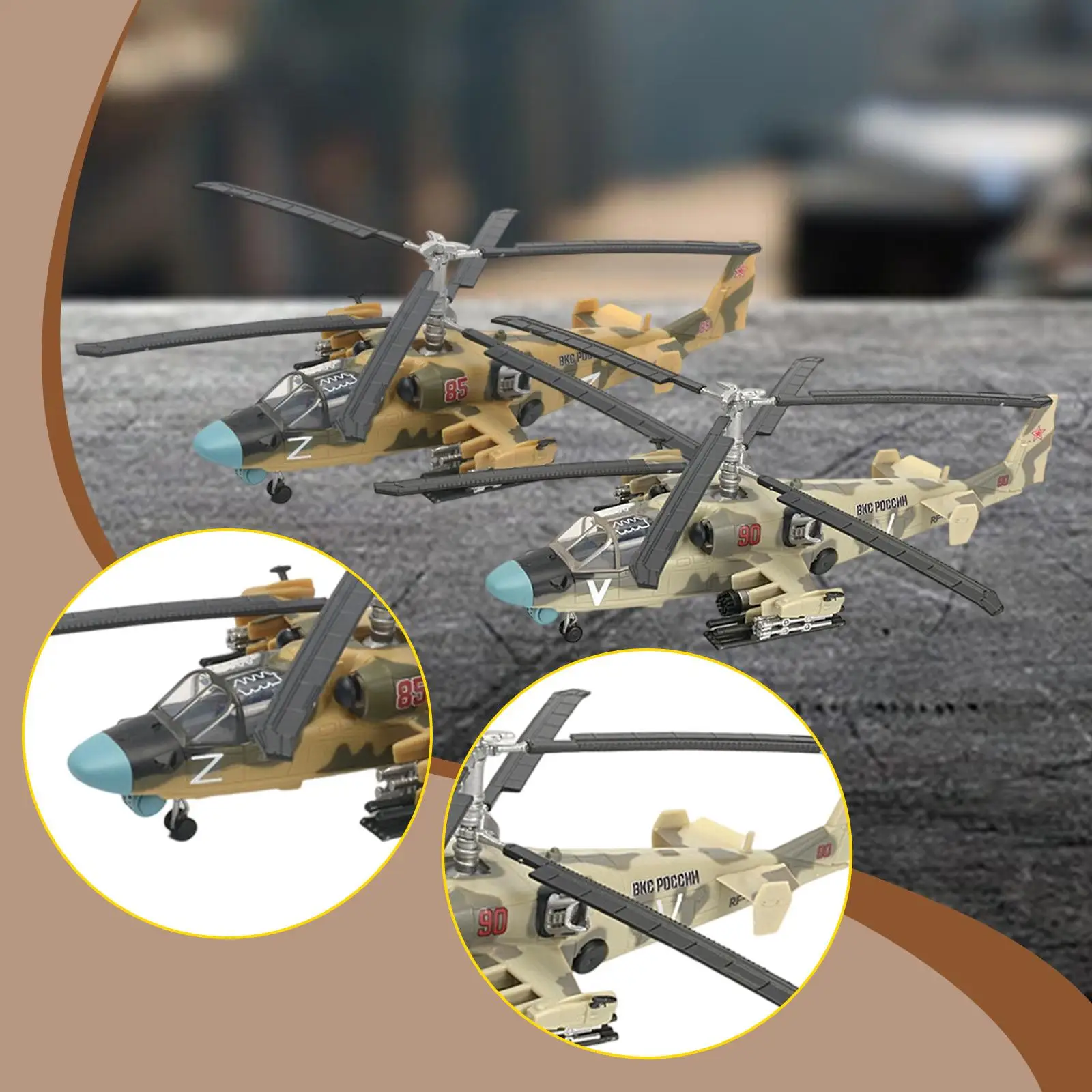 1/72 Scale Aircraft Model Building Kit Helicopter Airplane Display Model for Cafes