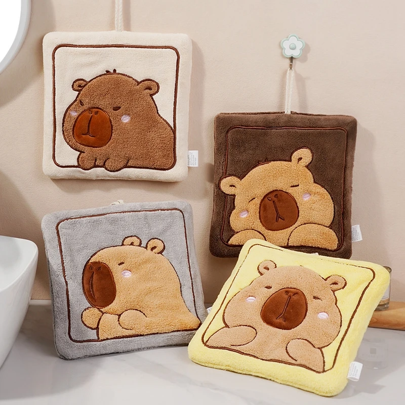 Hand Towel Kitchen Towel Capybara Wet Wipes Absorbent Dishcloth