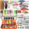 Fishing 86/88/136/149/366pcs Fishing Lure Kit For Trout/Pike/Bass Multi-Lure Fishing Set Layered Tackle Pro Gear Tackle Box 1