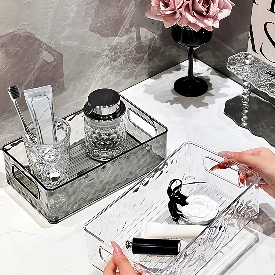 Acrylic Storage Box Desktop Cosmetics Transparent Plastic Box Dormitory Household Facial Mask Skin Box Refrigerator Storage Box 5