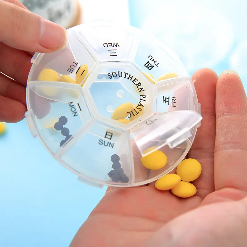 

7 Days Pill Medicine Box Weekly Tablet Holder Storage Organizer Container Case Pill Box Splitters Vitamins Medicine Case Organiz