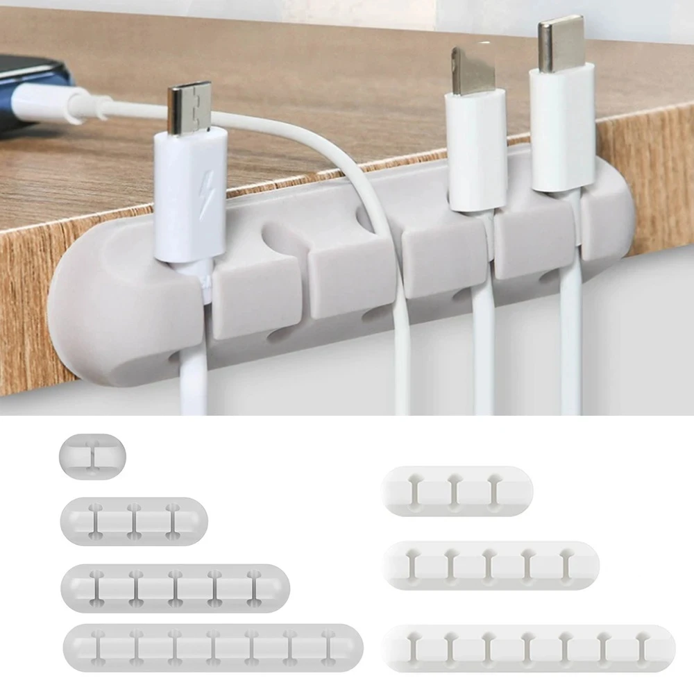 Cable Holder Clips Cable Cord Wire Organizer Silicone USB Winder Management Clips Self Adhesive for Mouse Keyboard Headset