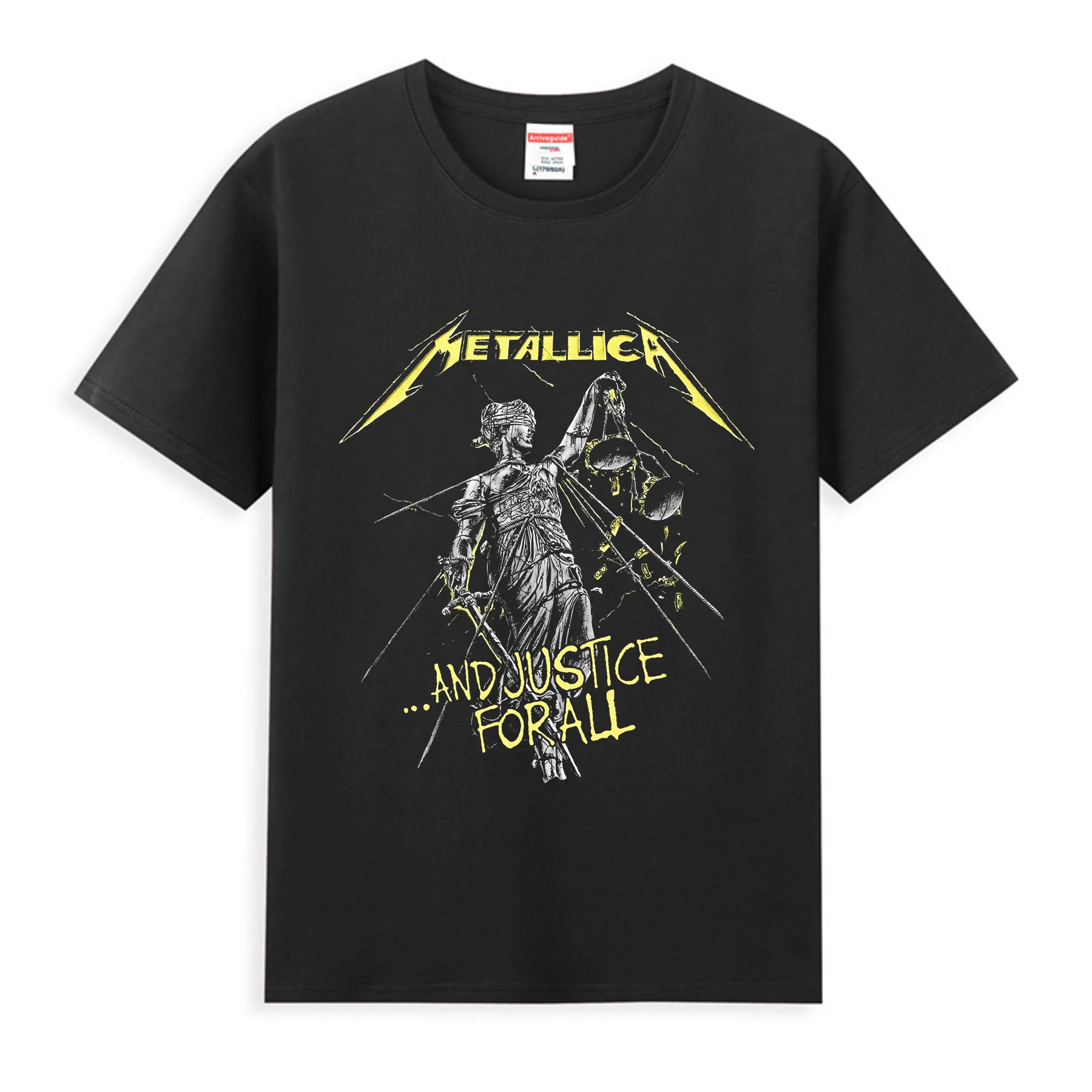 2024 Men ...And Justice for All T Shirt Casual Metallicat T-shirt Graphic Oversized Breathable Comfortable Streetwear S-3XL