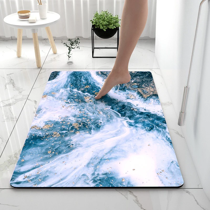 

Entrance Door Mat Soft Diatomaceous Floor Pad Bathroom Rugs Super Absorbent Toilet Carpet Door Foot Mats Bath Non-slip Shower
