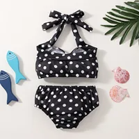 Baby Girls Swimsuits Fashion Summer Toddler Bikini Sets Infant Swimwear Polka Dots Print Bowknot Girls Bathing Suit Beachwear 4