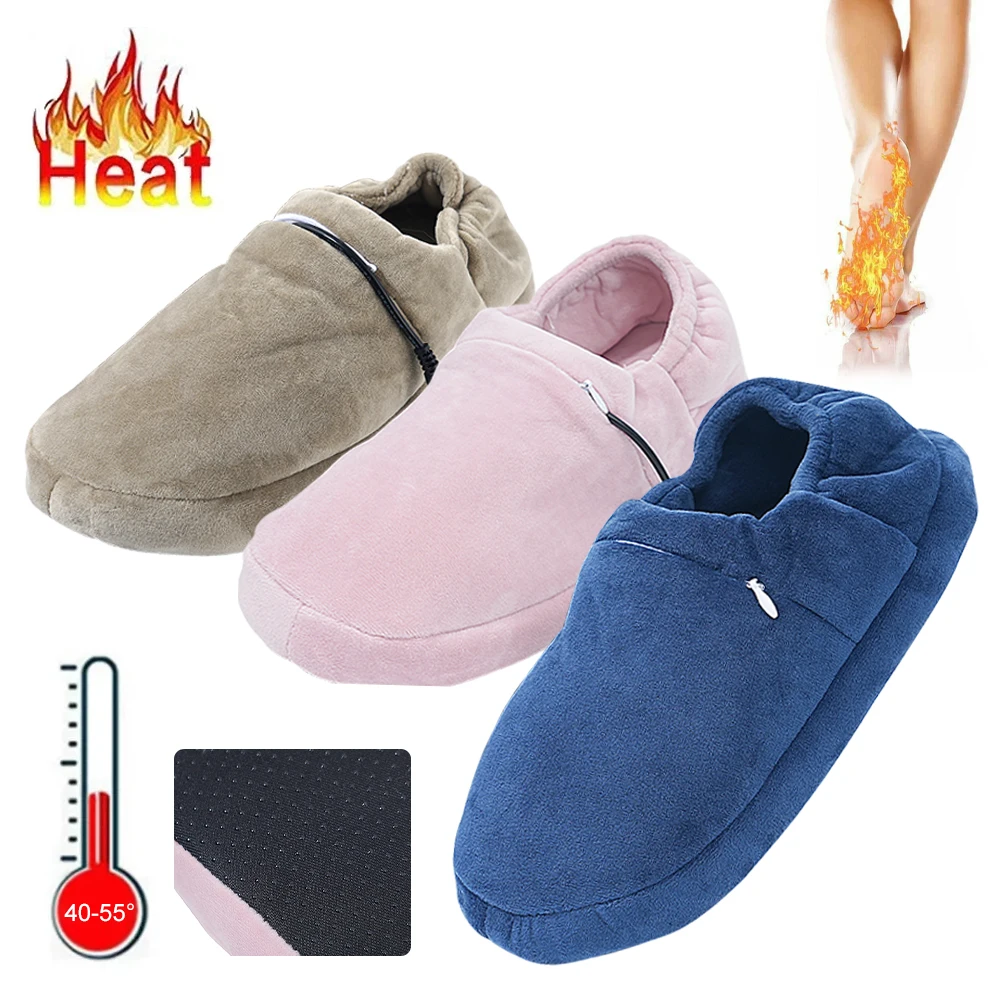 

Electric Heating Shoes Men Women Winter Warm Shoes 5V USB Powered Electric Heated Shoes 3 Temperature Settings Foot Warmer