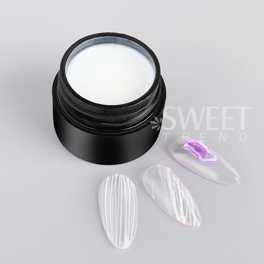 6pcs Black White Spider Nails Drawing Gel Creative Painting Wire Web Liner Semi Permanent UV Silk Varnish Manicure Polish Decor