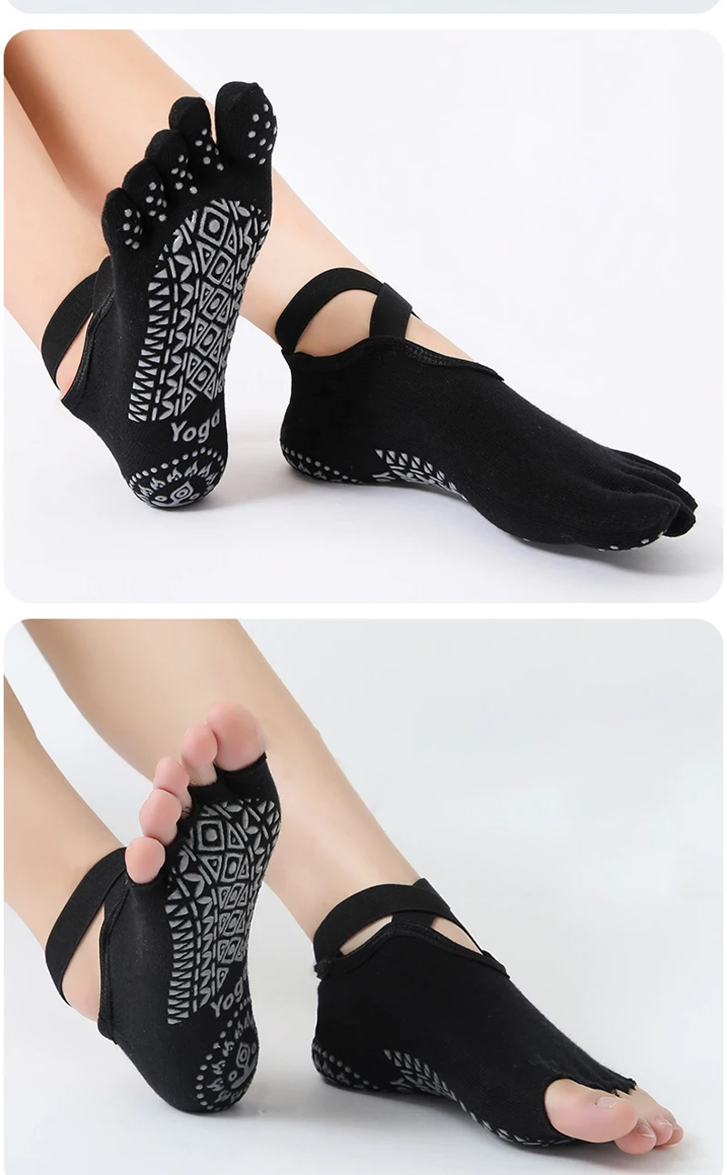 Chaussettes Yoga Toe Sox Antidérapantes Chaussettes 5 Orteils Toe Sox - Semelle Antidérapante - Pour Yoga Et Pilates - Taille S Accessoire Yoga