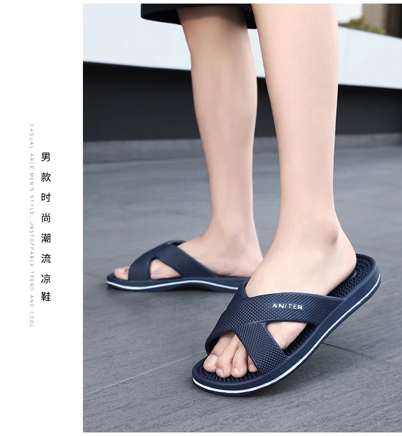 Größe 48, Massage-Hausschuhe für Herren, Sommer, für den Innenbereich, Haus, Badezimmer, Badesohle, Akupunkturpunkte, Fußtherapie, rutschfeste Sandalen, Herren-Hausschuhe, Schuhe – Detail 11