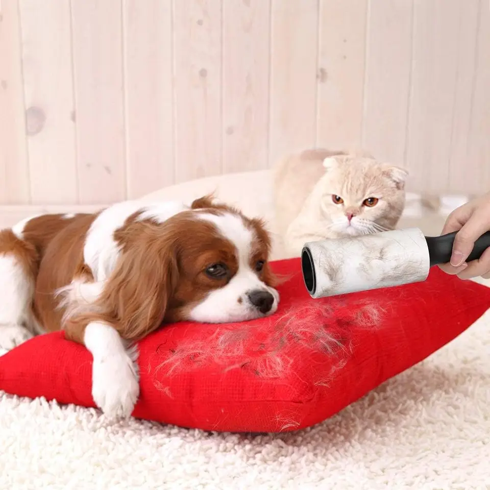 360 Fogli Totale Rullo Levapelucchi Per Animali - 6 Rotoli Ricarica Manico, 360 Fogli Totali, Per Vestiti E Divani Spazzola Adesiva - Foto 9