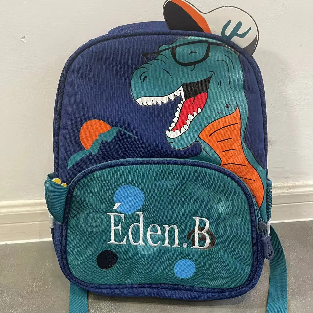 Personalized Name Cartoon Kids Backpack Little Dinosaur Kindergarten Bag with Embroidered Name Small Light Kids Schoolbags
