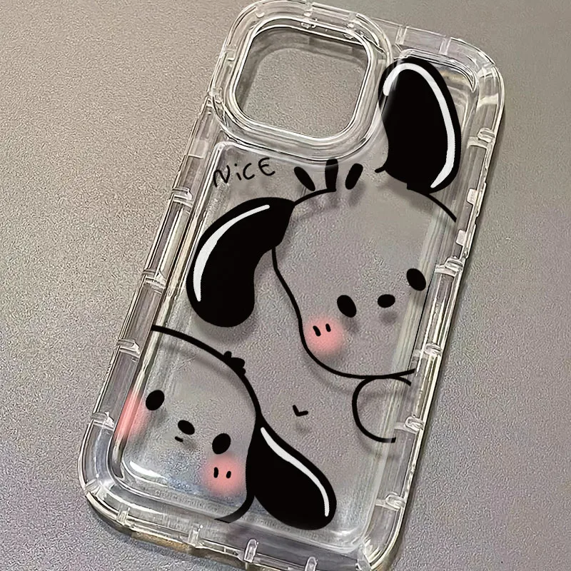 thumbnail image 1 of Cute Pochacco Phone Case for iPhone 15 14 13 12 11 Pro Max XR XS X 8 7 6 6S Plus SE 2020 Shockproof Transparent Back Cover, 1 of 5