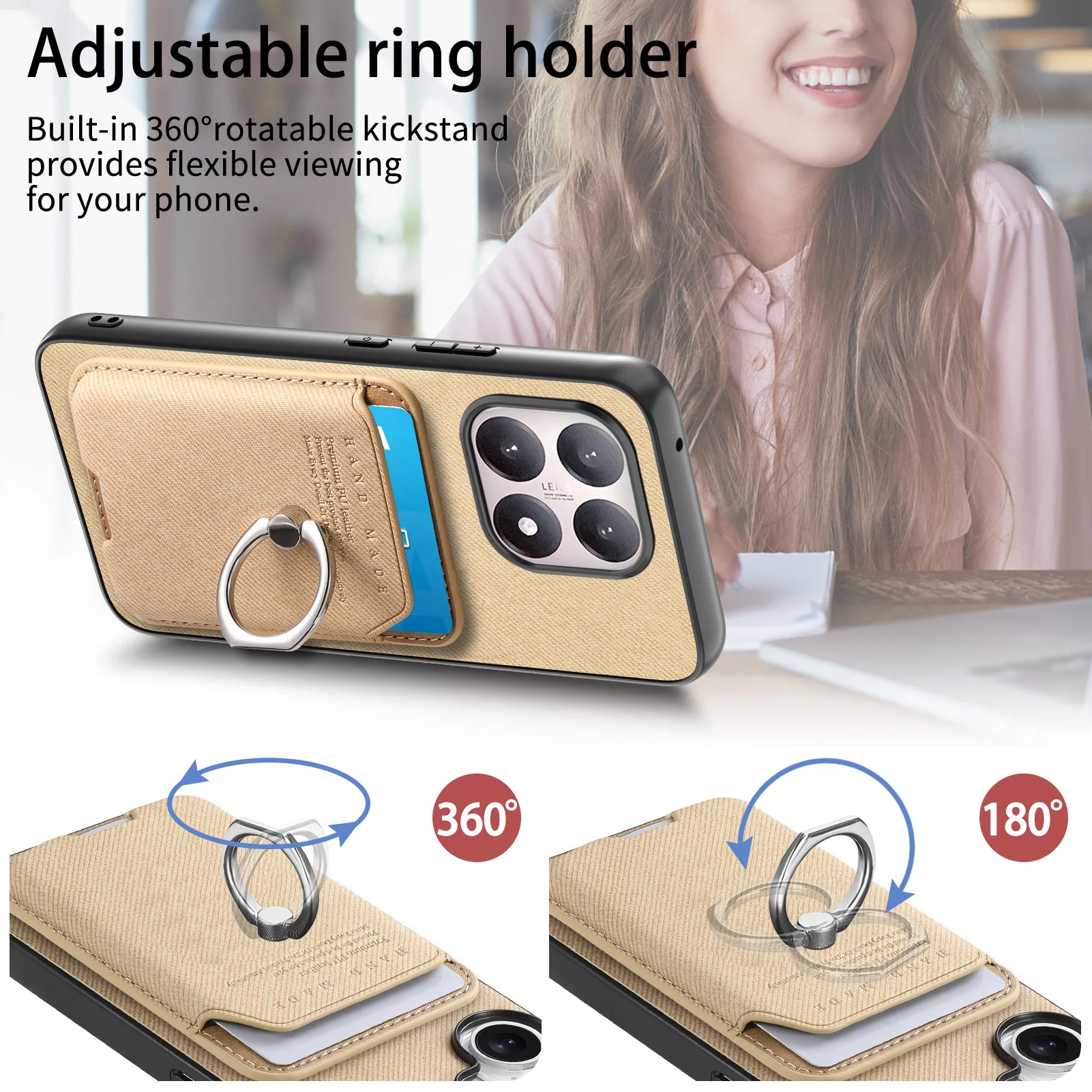 Premium 2-in-1 Detachable Leather Wallet Phone Case with Card Holder