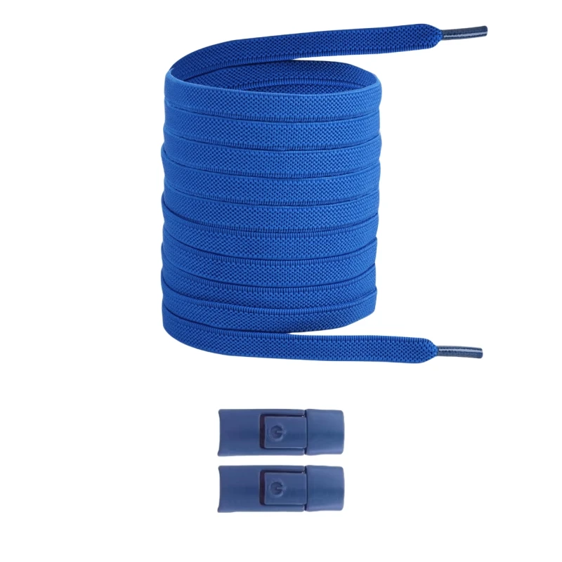 Elastic No-Tie Press Lock Shoelaces - Widened Flat Design