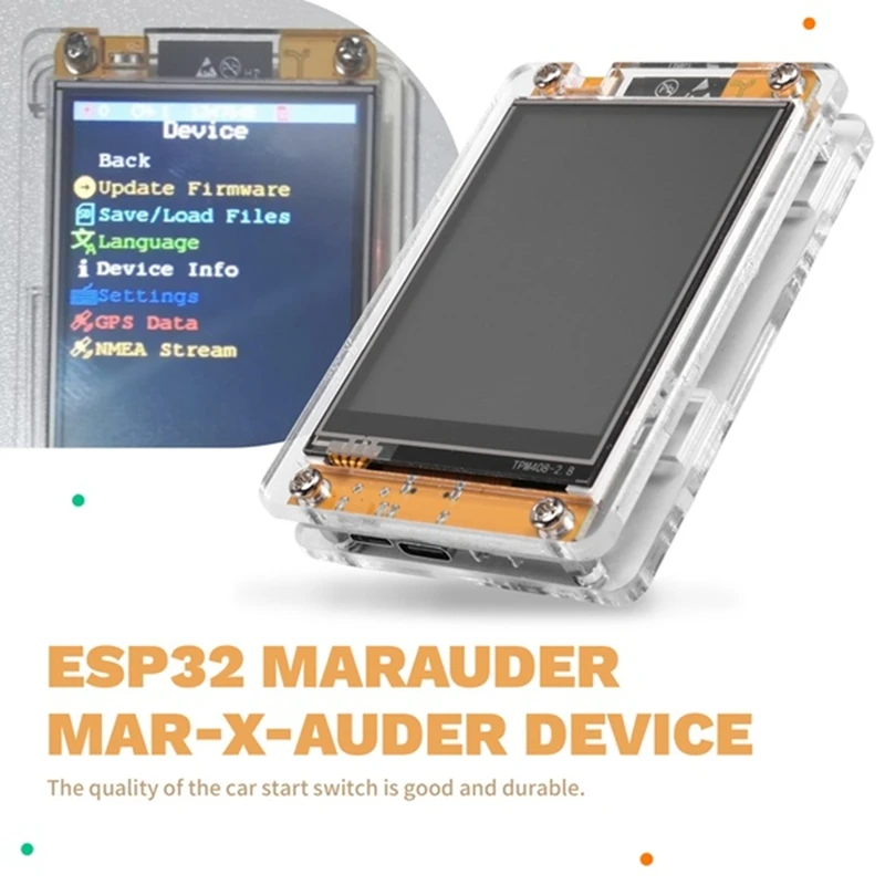 휴대용 ESP32 마로더 개발 보드 1.7.2 펌웨어 2.8인치 240x320 스마트 디스플레이 CYD 마로더 2432r028-A86Z