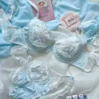 Push Up Bra for Small Chest Sweet Tone Petite Anti Sagging Underwire  Set Super Soft Thin Close Fitting Lace Women Bra Underwear