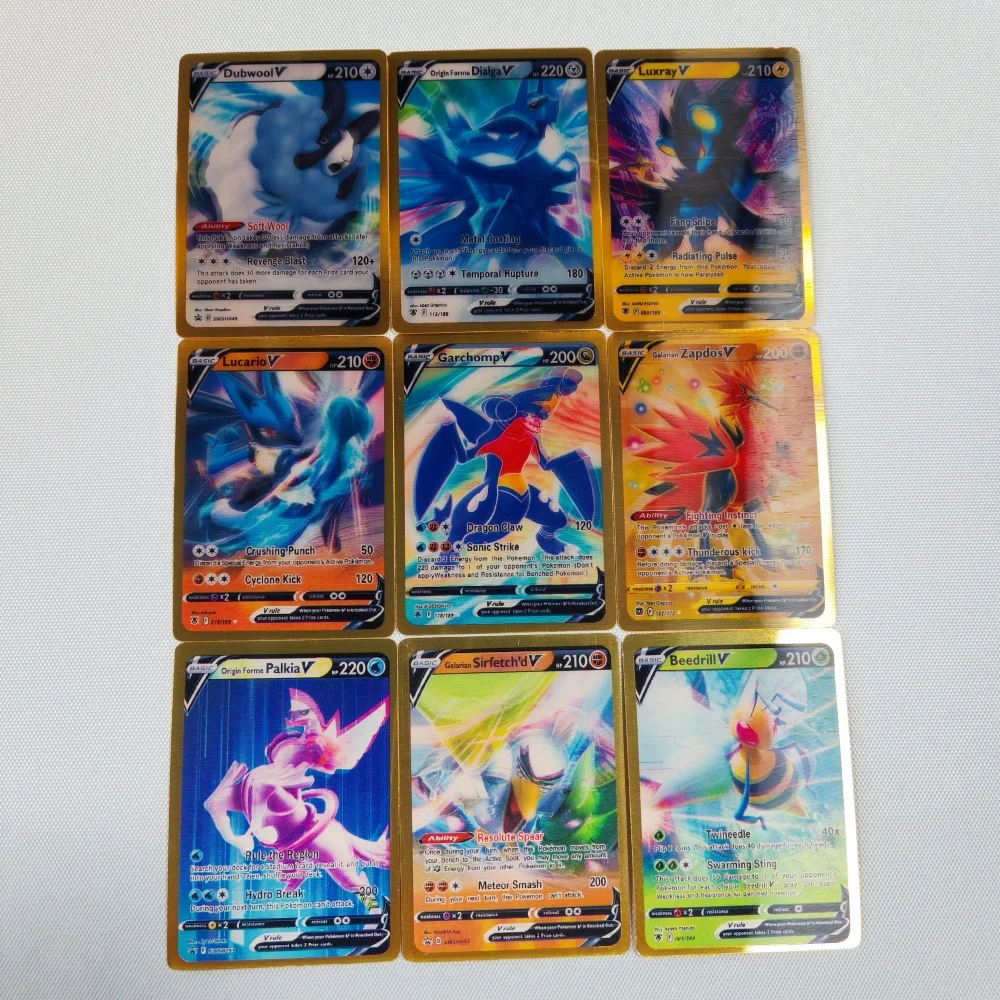 Pokemon Cards Game Cards Animation Game Cards Anime Cards Anime Trading Cards Collectible Cards 60Pcs Pokemon 3D Shining Rainbow Cards English Vmax Gx Charizard Pikachu Trading Game Collection Battle Card Children Toys
