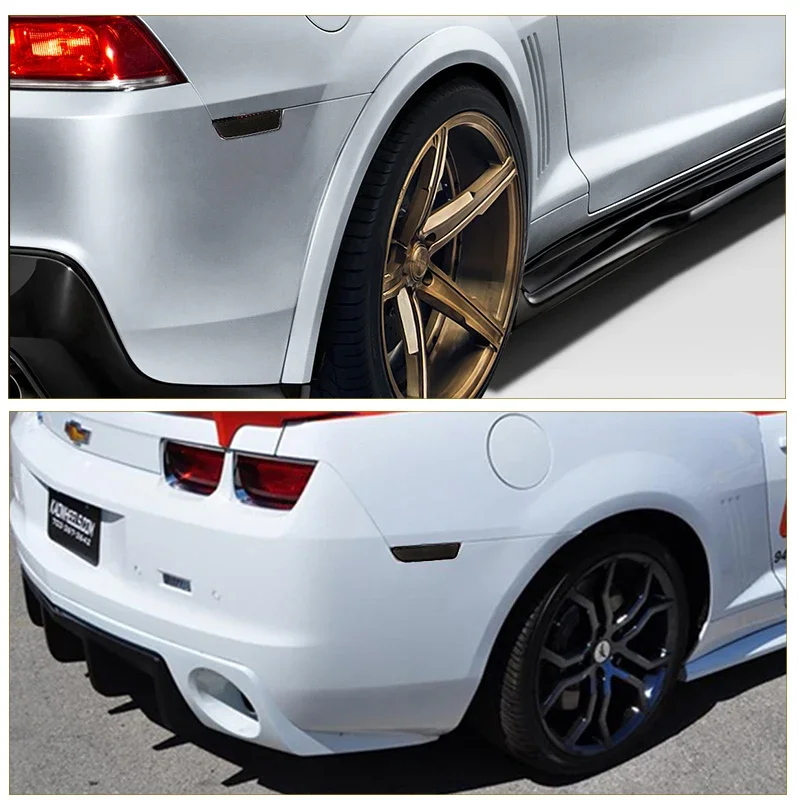 훈제/앰버/레드/클리어 렌즈 자동차 앞 뒤 범퍼 사이드 마커 라이트 커버 하우징 Chevrolet Camaro 2010-2015 전구 없음