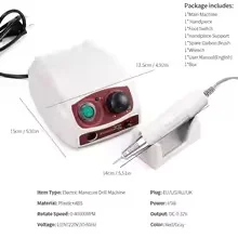 강력한 207B 전동 네일 드릴 35000RPM 65W SDE H20N 마라톤 핸드피스 네일 드릴 머신 광택 마니큐어 도구 세트
