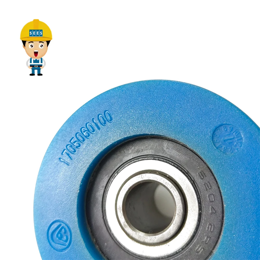 SEES 100pcs 1705060100 75*24*6204 Escalator Step Chain Roller OD= 75mm W=24mm Bearing 6204 With Axle Lift Spare Parts