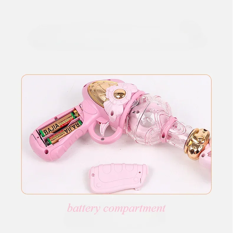 Prinzessin Elektrische Spielzeugpistole mit Sound-Lichteffekten Twirling Star Niedliches Fantasy-Rollenspielspielzeug Nicht befeuernendes Mädchen-Geburtstagsparty-Geschenk – Detail 5