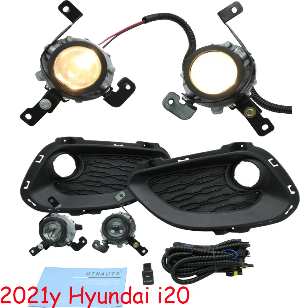 

car bumper headlight for Hyundai i20 fog light 2021y Hatch-back car accessories halogen bulb auto Hyundai i20 headlamp