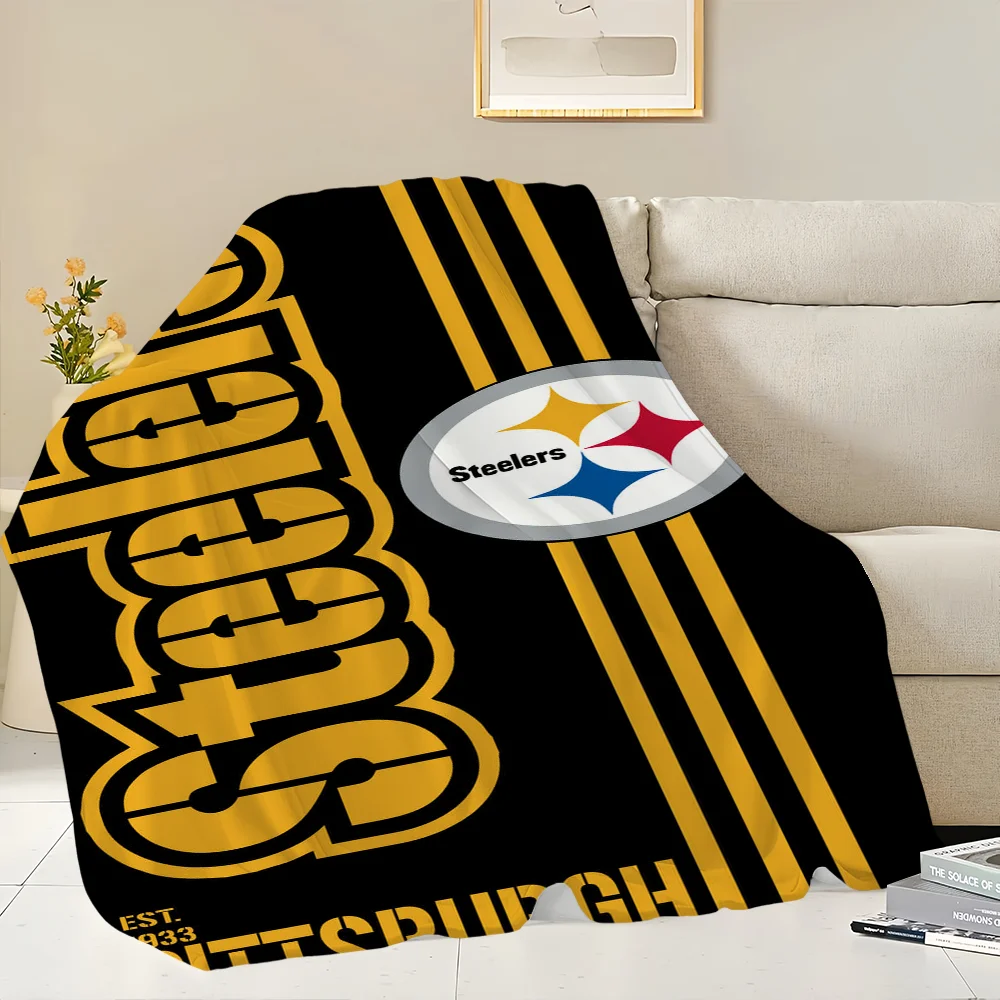 Fashion P-Pittsburgh S-Steelers Blanket Skin friendly comfort warm soft plush blanket suitable sofa living room office bedroom 4