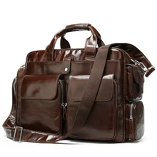 

Genuine Leather Laptop Male Package Man Portable Layer Cowhide Single Shoulder Messenger Computer Bag Office Men Free Shipping
