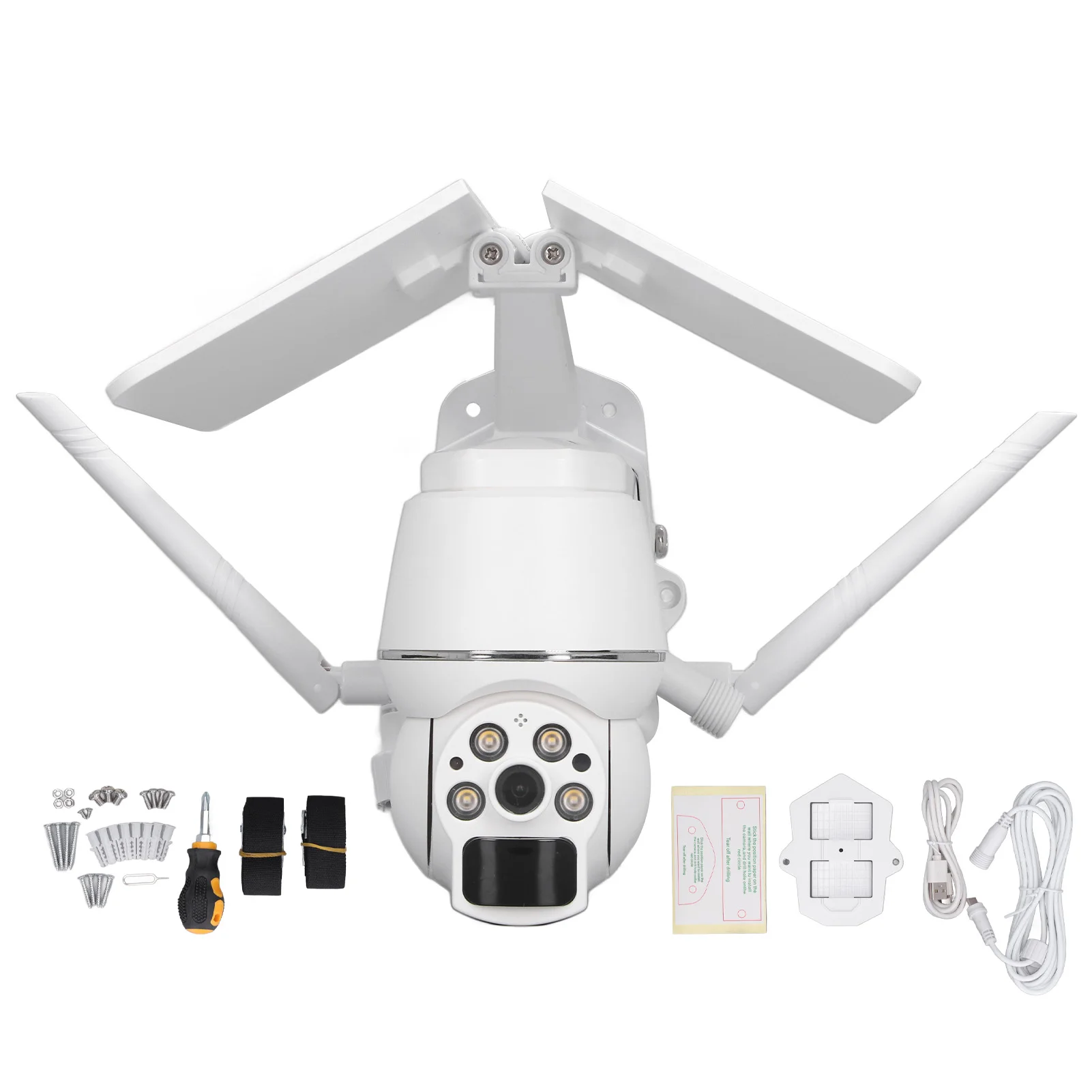 Outdoor Solar Security Cameras PIR Body Detection 1920 X 1080P Waterproof Color Night Vision Solar Security Cameras for Farms