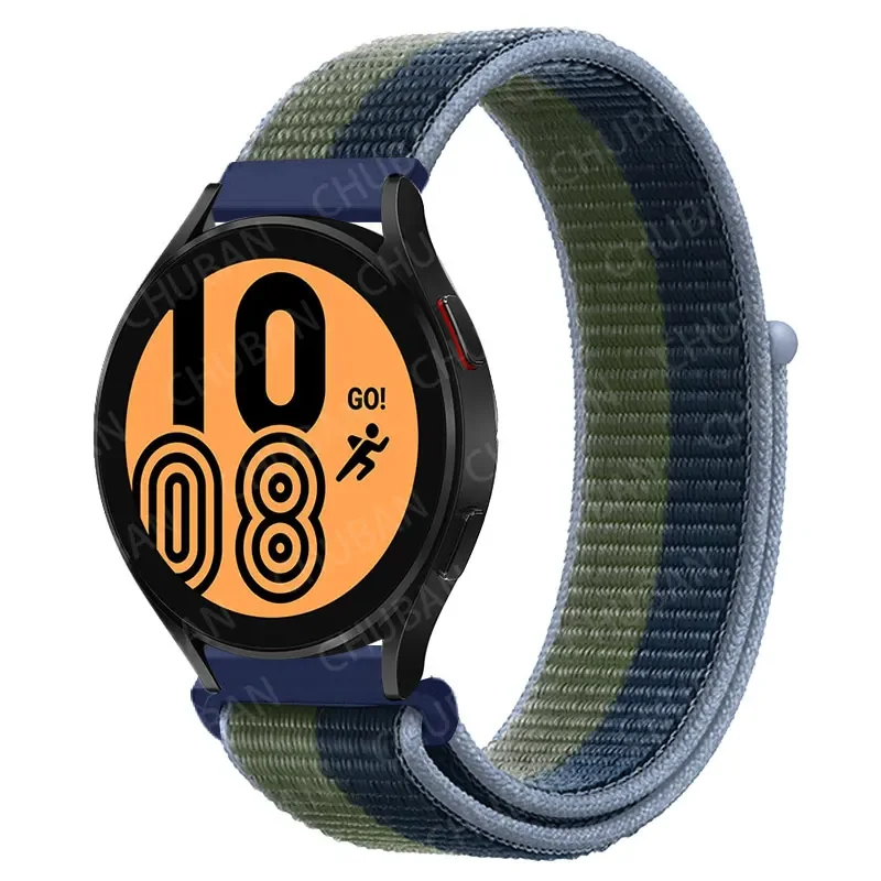 Nylon Loop Sport Watch Band Bracelet, 20mm/22mm Adjustable Strap
