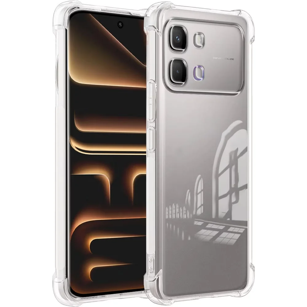 Shockproof Silicone Phone Case - Thick Clear Protective Cover