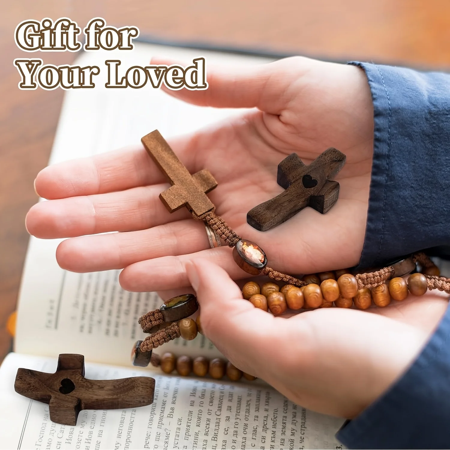 Wooden Pocket Cross Set 5