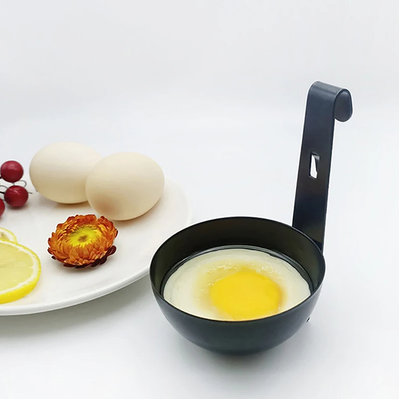 Nonstick Egg Molds Easy Use Poached Boiling Eggs Maker Spoon Boiled Holder Egg Steamer Rack Cooker